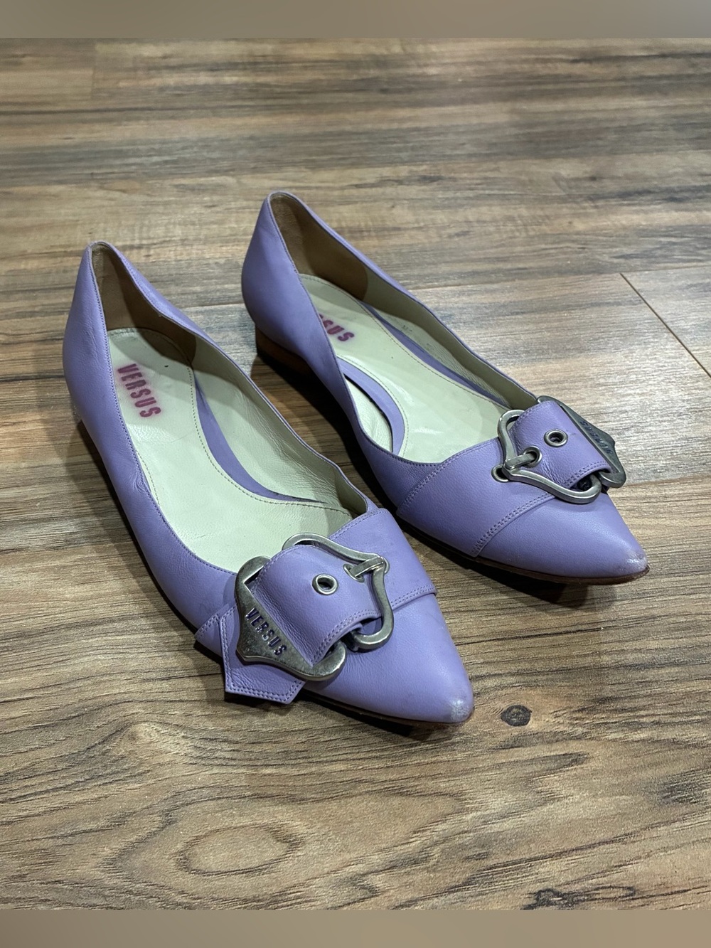 Versus lavender slip on flats